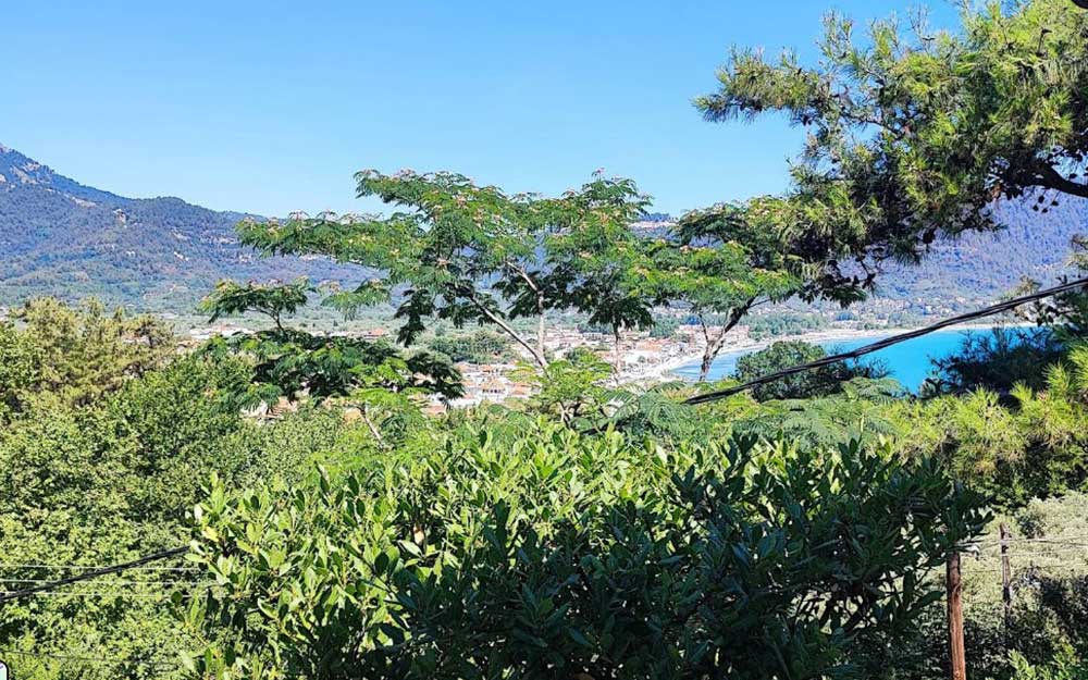 Θέα στη θάλασσα από το Villa Dimitra στη Σκάλα Ποταμιάς